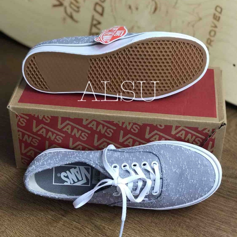 VANS 🔥SALE!🔥 Authentic Shoes Low Pro Marled Grey Sneakers Women’s Size 5 NEW - Picture 7 of 8